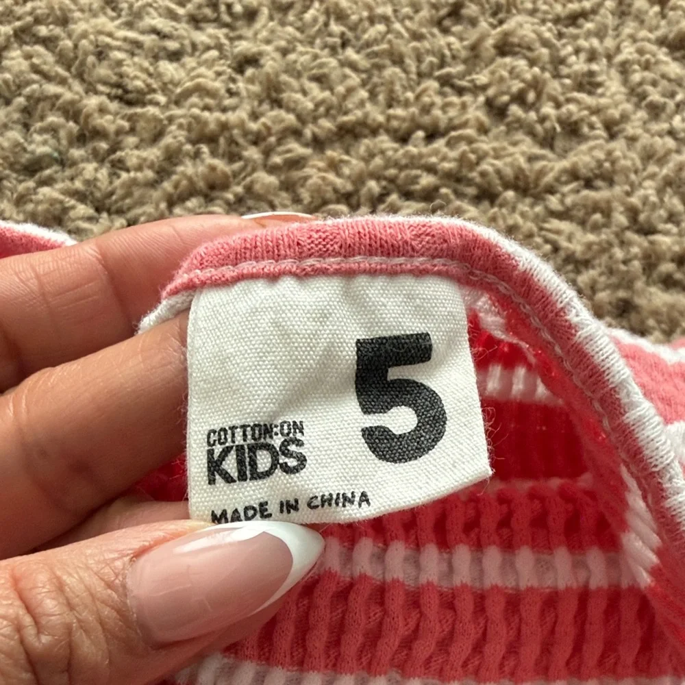 Pink and White Striped Knit Romper - Picture 2 of 3